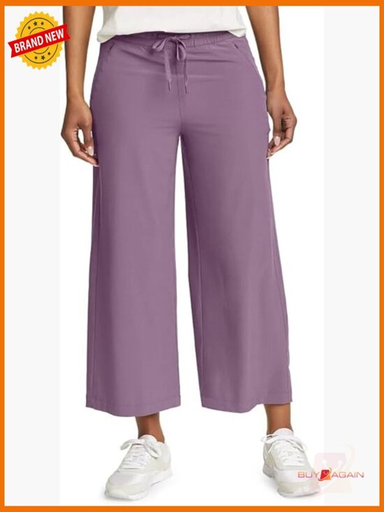 Pants - Wide Leg Crop Jogger Pants with UPF 50+ Sun Protection